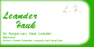 leander hauk business card